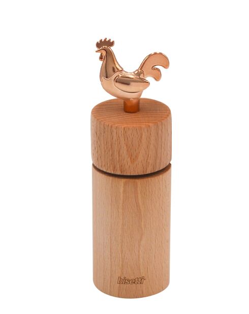 Moulin sel et poivre en bois de hêtre naturel - 6x19cm