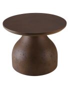 Table basse ronde en béton marron - D.52cm