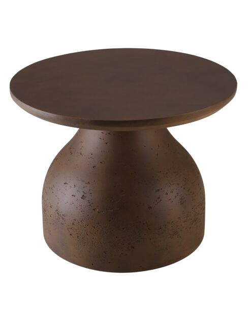Table basse ronde en béton marron - D.52cm