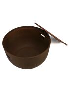 Table basse ronde en béton marron - D.58cm