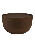 Table basse ronde en béton marron - D.58cm