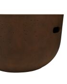 Table basse ronde en béton marron - D.58cm