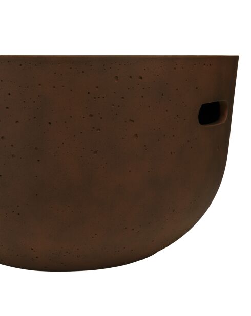 Table basse ronde en béton marron - D.58cm