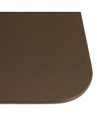 Table à manger effet béton pieds en bois d'acacia marron - 240x100x75 cm