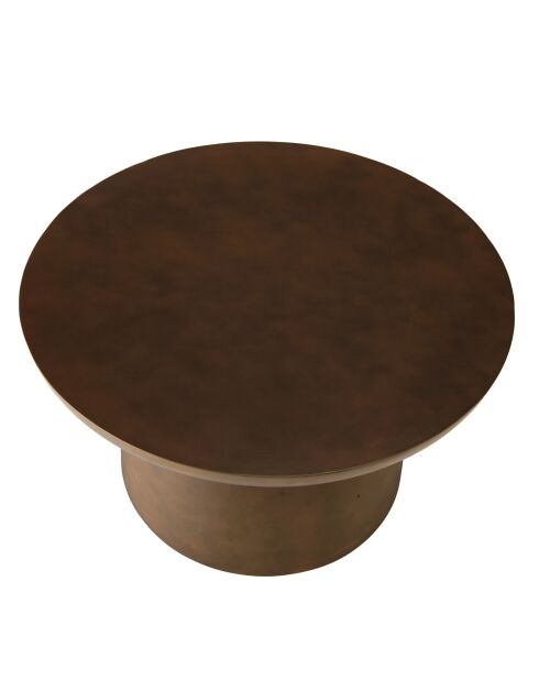 Table basse ronde en béton marron - D.70cm