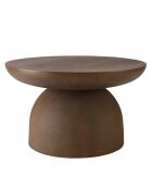 Table basse ronde en béton marron - D.70cm
