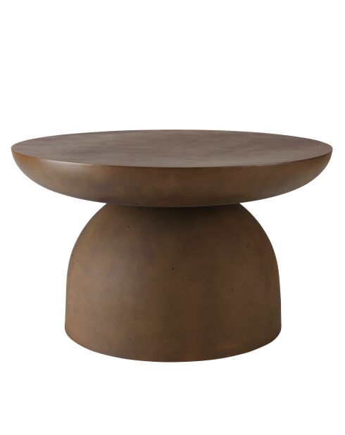 Table basse ronde en béton marron - D.70cm