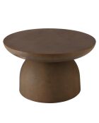 Table basse ronde en béton marron - D.70cm