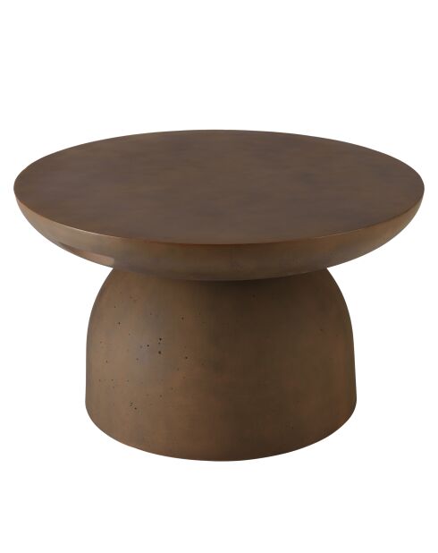 Table basse ronde en béton marron - D.70cm