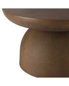 Table basse ronde en béton marron - D.70cm