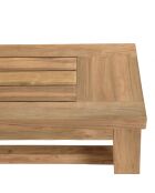 KALLY - Banc de jardin 270x35cm en teck recyclé couleur naturelle
