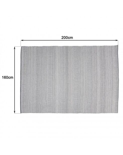 QUENTIN - Tapis d'extérieur rect  gris/blanc - 160x230cm