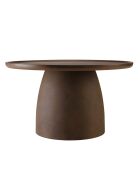 Table basse ronde en béton marron - D.80cm