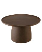 Table basse ronde en béton marron - D.80cm