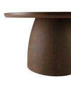 Table basse ronde en béton marron - D.80cm