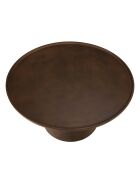 Table basse ronde en béton marron - D.80cm