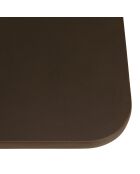 Banc effet béton pied en bois d'acacia marron - 200x40x44,5 cm