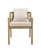 CELESTIN - Lot de 2 fauteuils acacia/cordage synth. beige