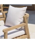 CELESTIN - Lot de 2 fauteuils acacia/cordage synth. beige