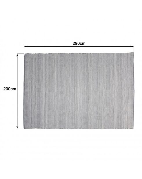 QUENTIN - Tapis d'extérieur rect  gris/blanc - 200x290cm