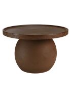 Table d'appoint ronde en béton marron - D.45cm