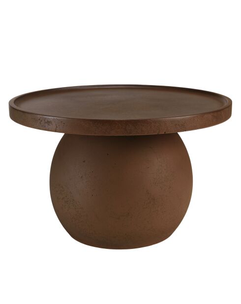 Table d'appoint ronde en béton marron - D.45cm