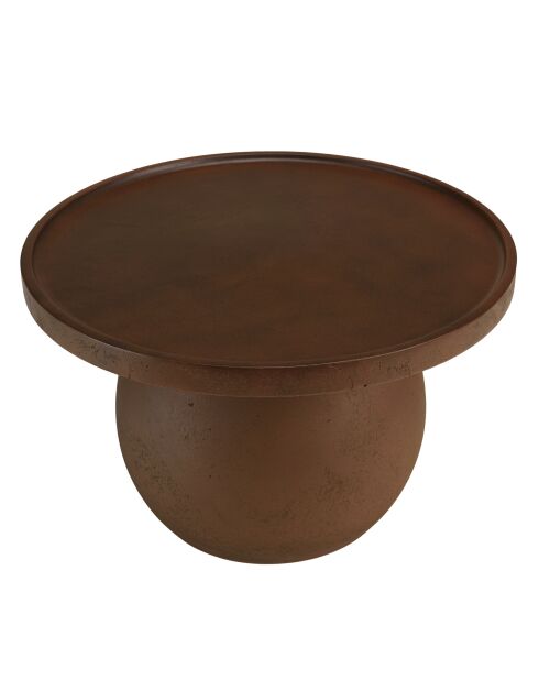 Table d'appoint ronde en béton marron - D.45cm