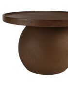 Table d'appoint ronde en béton marron - D.45cm