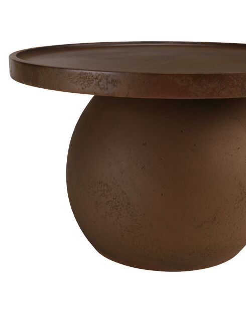 Table d'appoint ronde en béton marron - D.45cm