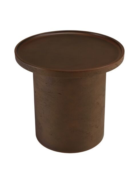 Table d'appoint ronde en béton marron - D.36cm