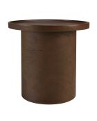 Table d'appoint ronde en béton marron - D.36cm