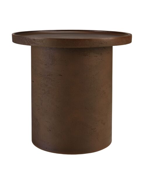 Table d'appoint ronde en béton marron - D.36cm