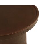 Table d'appoint ronde en béton marron - D.36cm
