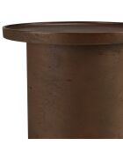 Table d'appoint ronde en béton marron - D.36cm