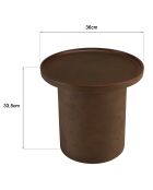 Table d'appoint ronde en béton marron - D.36cm