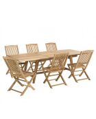 HARRIS - Salon de jardin en teck 8/10 personnes