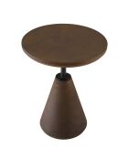 Table d'appoint ronde en béton marron - D.40cm