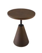 Table d'appoint ronde en béton marron - D.40cm
