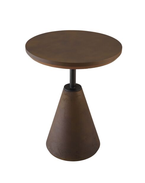 Table d'appoint ronde en béton marron - D.40cm