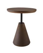 Table d'appoint ronde en béton marron - D.40cm