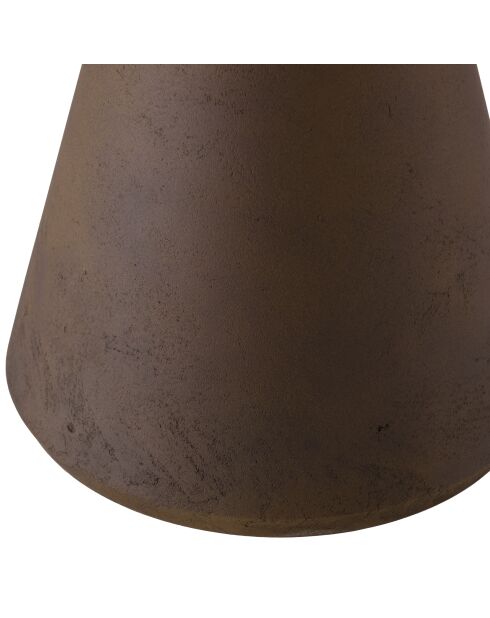 Table d'appoint ronde en béton marron - D.40cm
