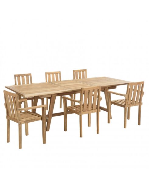 Salon de jardin en teck 8/10 pers. Harris