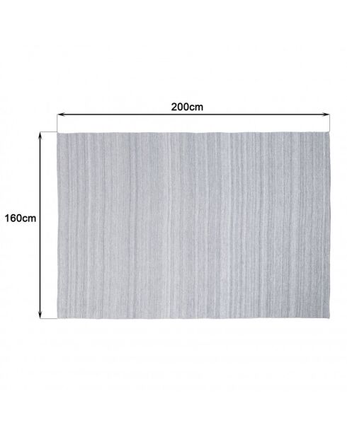 QUENTIN - Tapis d'extérieur rect  gris chiné - 160x230cm