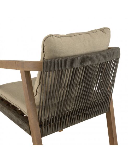 CELESTIN - Lot de 2 fauteuils acacia/cordage synthétique