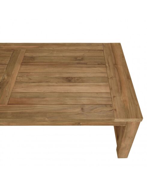 KALLY - Table à manger jardin 300x95cm teck recyclé couleur naturelle