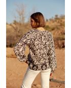 Blouse Beata Col V Imprimé Ikat