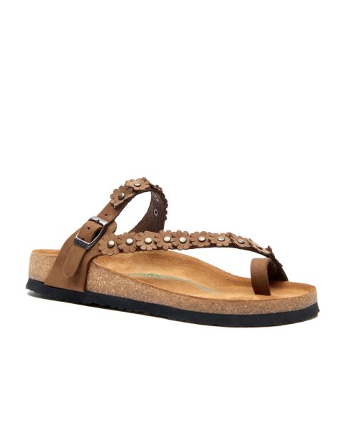Sandales en cuir Ilva sables