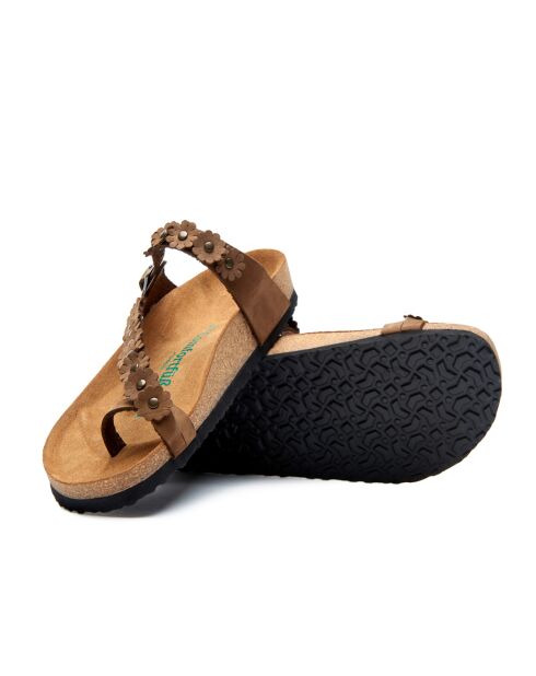 Sandales en cuir Ilva sables