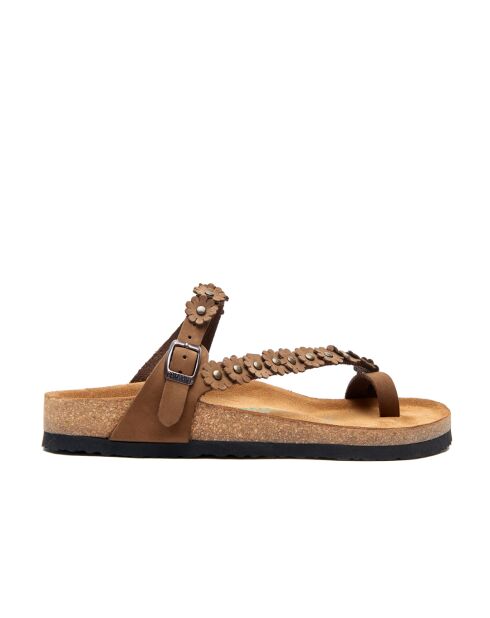 Sandales en cuir Ilva sables