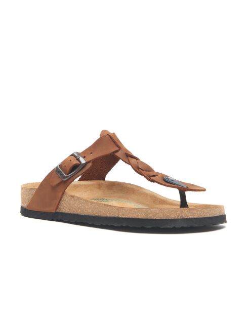 Sandales en cuir Guidan brun